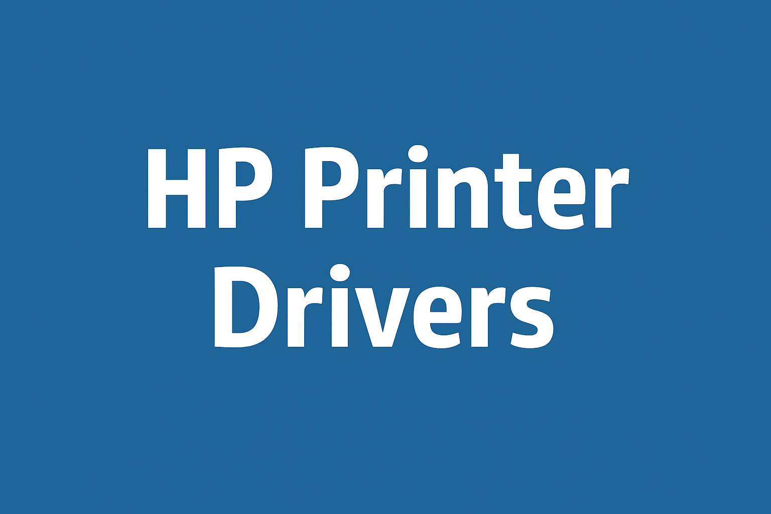 Installing HP printer drivers